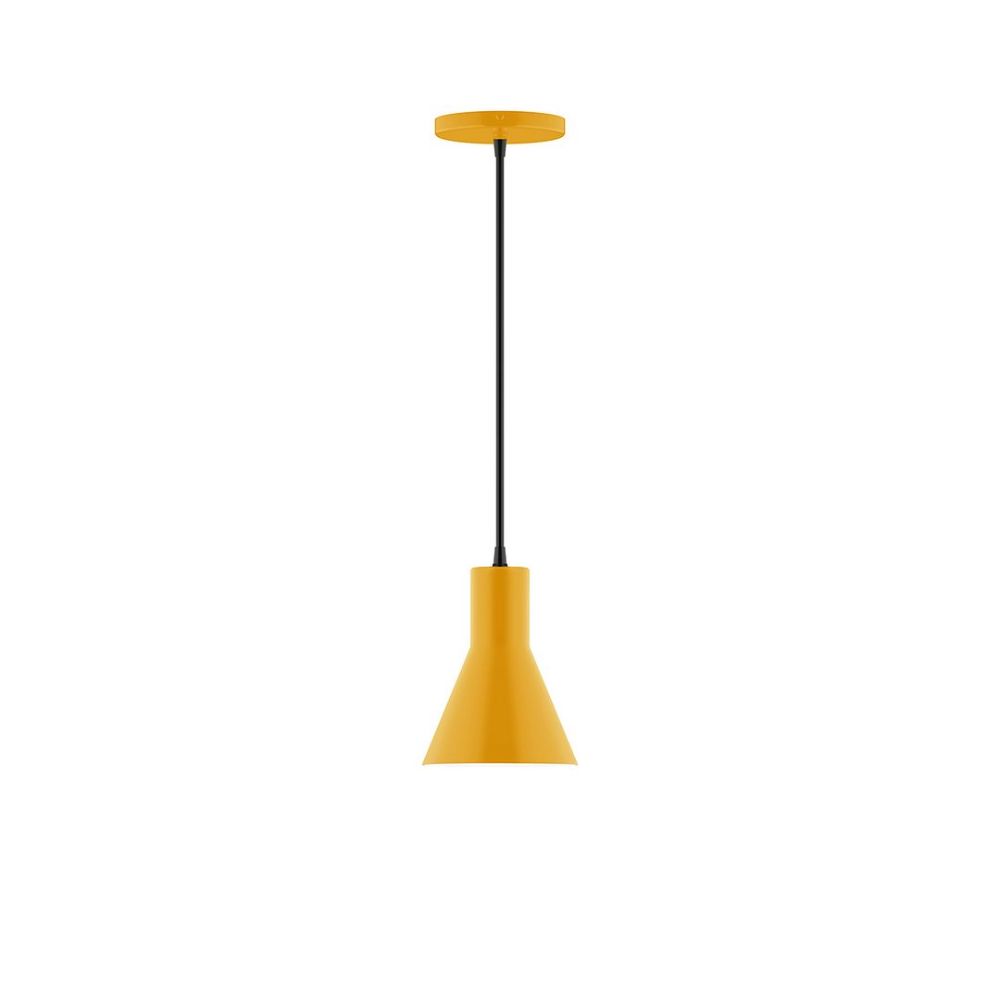 Montclair Lightworks PEB436-21 6" Axis Flared Cone Pendant Bright Yellow Finish